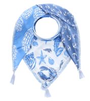 Foulard carré ZWILLINGSHERZ « Bonheur marin » à motifs marins, foulard tendance 3016Q-0609-18 Bleu clair/Bleu/Blanc Foulard carré ZWILLINGSHERZ « Bonheur marin » à motifs marins, foulard tendance 3016Q-0609-18 Bleu clair/Bleu/Blanc