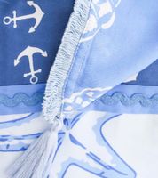 Foulard carré ZWILLINGSHERZ « Bonheur marin » à motifs marins, foulard tendance 3016Q-0609-18 Bleu clair/Bleu/Blanc Foulard carré ZWILLINGSHERZ « Bonheur marin » à motifs marins, foulard tendance 3016Q-0609-18 Bleu clair/Bleu/Blanc