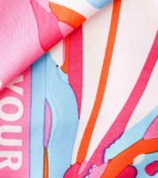 Foulard carré ZWILLINGSHERZ Best Life avec imprimé tendance et fleurs abstraites 3016Q-2907-51 Rose/Orange/Multicolore Foulard carré ZWILLINGSHERZ Best Life avec imprimé tendance et fleurs abstraites 3016Q-2907-51 Rose/Orange/Multicolore