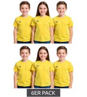 6er Pack PUMA TeamGoal 23 Casual Kinder Sport-Shirt für Jungen & Mädchen Baumwoll T-Shirt mit Logo-Stickerei 656709 07 Gelb 6er Pack PUMA TeamGoal 23 Casual Kinder Sport-Shirt für Jungen & Mädchen Baumwoll T-Shirt mit Logo-Stickerei 656709 07 Gelb