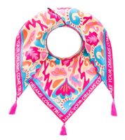 ZWILLINGSHERZ Réalisez vos rêves : foulard triangulaire à fleurs abstraites, foulard tendance 3014D-0703-21 rose/beige/bleu ZWILLINGSHERZ Réalisez vos rêves : foulard triangulaire à fleurs abstraites, foulard tendance 3014D-0703-21 rose/beige/bleu