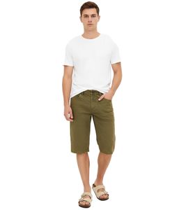 Men's Long Denim Bermuda Shorts, Cotton, Vintage-Look, Shorts 903459, Olive Green Men's Long Denim Bermuda Shorts, Cotton, Vintage-Look, Shorts 903459, Olive Green