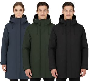 Blue LOOP Originals Insulated Jacket: Sustainable Winter Jacket with OrganoTex Industrial DWR Finish M-VJL006-22 for Men in Black or Dark Green or W-PP006-22 for Women in Dark Blue