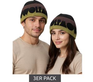 Gorro Wolfmother, Pack de 3, Gorro Acogedor, Gorro de Punto Elegante, Mercancía para Fans, KC109932WLM, Negro/Gris/Amarillo Gorro Wolfmother, Pack de 3, Gorro Acogedor, Gorro de Punto Elegante, Mercancía para Fans, KC109932WLM, Negro/Gris/Amarillo