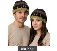 Gorro Wolfmother, Pack de 3, Gorro Acogedor, Gorro de Punto Elegante, Mercancía para Fans, KC109932WLM, Negro/Gris/Amarillo Gorro Wolfmother, Pack de 3, Gorro Acogedor, Gorro de Punto Elegante, Mercancía para Fans, KC109932WLM, Negro/Gris/Amarillo