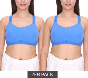 2-Pack Value Pack: PUMA Active Bra Women's High-Support Sports Bra, Training Bralette 935282 02 Blue