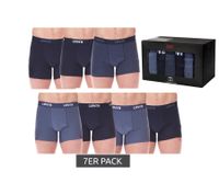 7-pack of LEVI'S men's cotton boxer shorts with colorful waistbands, in a gift box, 701225625 00, in black/blue/multi-colored 7-pack of LEVI'S men's cotton boxer shorts with colorful waistbands, in a gift box, 701225625 00, in black/blue/multi-colored
