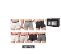 7-pack of LEVI'S men's cotton boxer shorts with colorful waistbands, in a gift box, 701225625 00, in black/blue/multi-colored 7-pack of LEVI'S men's cotton boxer shorts with colorful waistbands, in a gift box, 701225625 00, in black/blue/multi-colored