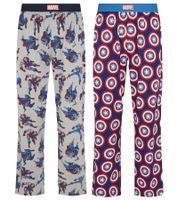 RE:COVERED X MARVEL Men's Lounge Pants with Captain America or Marvel Characters PCMARV50 Blue/Red or Gray RE:COVERED X MARVEL Men's Lounge Pants with Captain America or Marvel Characters PCMARV50 Blue/Red or Gray