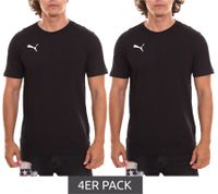 4-pack PUMA TeamGoal 23 Casual Men's T-Shirt with Logo Embroidery, Cotton Football Shirt, 656578 03, Black 4-pack PUMA TeamGoal 23 Casual Men's T-Shirt with Logo Embroidery, Cotton Football Shirt, 656578 03, Black