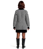 Lot de 2 robes en maille à motif pied-de-poule pour femme, mini-robe à manches longues et col montant, 914658, noir/blanc Lot de 2 robes en maille à motif pied-de-poule pour femme, mini-robe à manches longues et col montant, 914658, noir/blanc