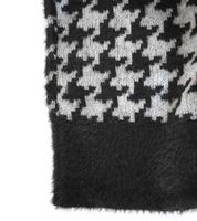 Lot de 2 robes en maille à motif pied-de-poule pour femme, mini-robe à manches longues et col montant, 914658, noir/blanc Lot de 2 robes en maille à motif pied-de-poule pour femme, mini-robe à manches longues et col montant, 914658, noir/blanc