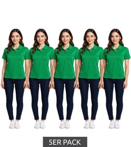 Lot de 5 polos femme ELEVATE Helios, maille piqué de coton, 180 g/m², 3810769, vert