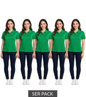 Lot de 5 polos femme ELEVATE Helios, maille piqué de coton, 180 g/m², 3810769, vert