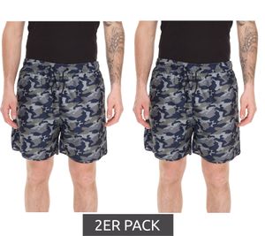 2-pack Pierre Cardin Men's Camouflage Swim Shorts LA203937 Blue/Khaki-Green
