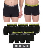 10-pack of Kappa men's boxer shorts with brand lettering and logo, 351K1JW ADO, black/lime 10-pack of Kappa men's boxer shorts with brand lettering and logo, 351K1JW ADO, black/lime