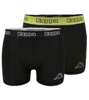 10-pack of Kappa men's boxer shorts with brand lettering and logo, 351K1JW ADO, black/lime 10-pack of Kappa men's boxer shorts with brand lettering and logo, 351K1JW ADO, black/lime
