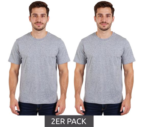 2er Sparpack European League Of Football Blanko T-Shirts grau meliert
