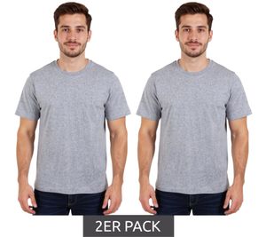 2er Sparpack European League Of Football Blanko T-Shirts grau meliert