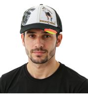 Pack de 3 gorras de béisbol unisex WORLDCUP LEGENDS con diseño alemán. Gorra de algodón con estampado de futbolista. Visera curva con estampado del número 5. Efecto desgastado. TC123027WCL, Negro Pack de 3 gorras de béisbol unisex WORLDCUP LEGENDS con diseño alemán. Gorra de algodón con estampado de futbolista. Visera curva con estampado del número 5. Efecto desgastado. TC123027WCL, Negro