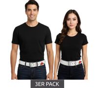 Pack de 3 cinturones de Guns N' Roses con look vintage, talla única, 100 cm, con logo, cinturón casual, 100 cm, BT104882GNR, blanco Pack de 3 cinturones de Guns N' Roses con look vintage, talla única, 100 cm, con logo, cinturón casual, 100 cm, BT104882GNR, blanco