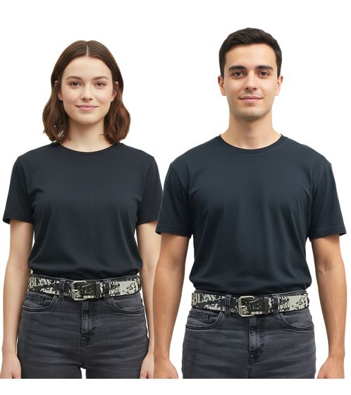 AC/DC Gürtel von einer australische Rockband Leder-Gürtel verstellbarer Freizeit-Gürtel Schwarz