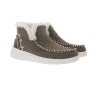 HEY DUDE Denny Faux - Stivaletti slip-on da donna con fodera in montone sintetico e plantare estraibile 40208-267, marrone HEY DUDE Denny Faux - Stivaletti slip-on da donna con fodera in montone sintetico e plantare estraibile 40208-267, marrone