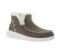 HEY DUDE Denny Faux - Stivaletti slip-on da donna con fodera in montone sintetico e plantare estraibile 40208-267, marrone HEY DUDE Denny Faux - Stivaletti slip-on da donna con fodera in montone sintetico e plantare estraibile 40208-267, marrone
