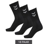 18 Paar hummel Basic Damen Crew-Socken mit Kontrastwinkel Kinder Baumwoll-Strümpfe Sport-Socken 022030-2001 Schwarz 18 Paar hummel Basic Damen Crew-Socken mit Kontrastwinkel Kinder Baumwoll-Strümpfe Sport-Socken 022030-2001 Schwarz