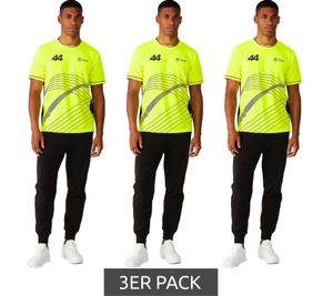 3-Pack Value Pack Mercedes-Benz AMG Petronas F1 Men's T-Shirt Lewis Hamilton Short-Sleeve Jersey 701227120 001 Neon Yellow