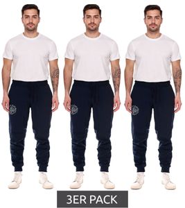 3er Pack CAMP DAVID Herren Jogging-Hose mit Baumwollanteil Sweat-Hose Trainings-Hose 428251 2301 Dunkelblau