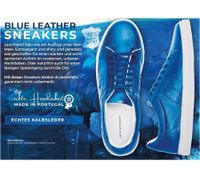 PHINOMEN Herren Sneaker Handarbeit Made in Portugal mit auffallendem Glanzeffekt Echtleder-Schuhe Blau PHINOMEN Herren Sneaker Handarbeit Made in Portugal mit auffallendem Glanzeffekt Echtleder-Schuhe Blau