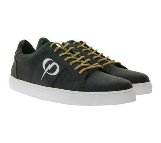 PHINOMEN Cork Unisex Sneaker Handarbeit Made in Portugal aus Kork gefertigt Freizeit-Schuhe Schwarz