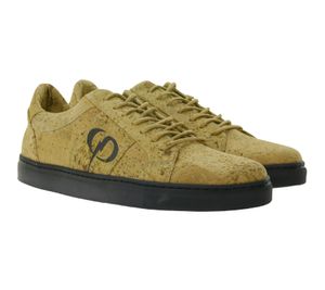 PHINOMEN Philing Unisex Sneaker Handarbeit Made in Portugal aus Kork gefertigt Freizeit-Schuhe Braun/Schwarz