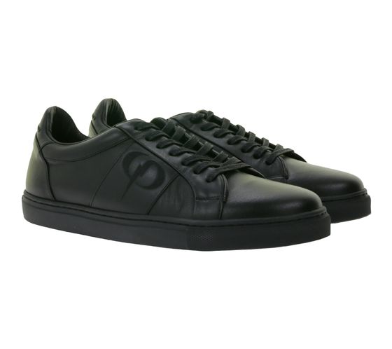 PHINOMEN Unisex Sneakers Made in Portugal with an "All-Black" Design, Genuine Leather Shoes, Black