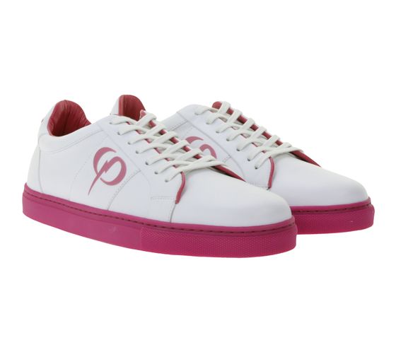 PHINOMEN Women's and Children's Sneakers Made in Portugal, Genuine Leather Shoes, White/Pink