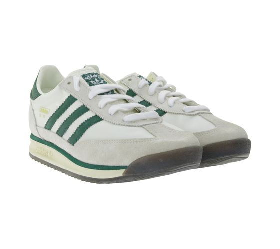 adidas SL 72 Damen Freizeit-Sneaker im Retro-Design Schnür-Schuhe JH5646 Beige/Grün