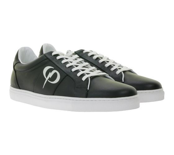 PHINOMEN Women's and Children's Sneakers Made in Portugal with Shock-Absorbing Insoles, Genuine Leather Shoes, Black/White