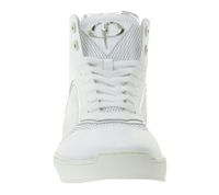 PHINOMEN Damen und Herren Luxus Sneaker Made in Italien Handarbeit Echtleder-Schuhe Weiß/Silber PHINOMEN Damen und Herren Luxus Sneaker Made in Italien Handarbeit Echtleder-Schuhe Weiß/Silber