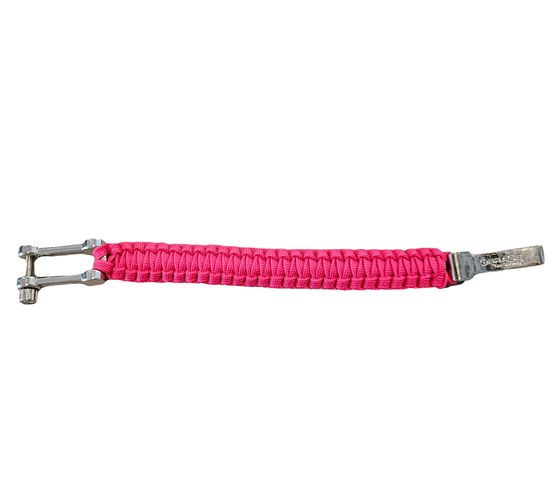 I-BRACE Paracord Bracelet, Survival Rope Braided into a Bracelet Made of Tear-Resistant Parachute Cord, Pink