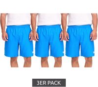 3er Pack Outfitter OCEAN FABRICS Trainings-Shorts für Herren nachhaltige Sport-Hose Tahi Match OUT-M-1032-OTW Blau