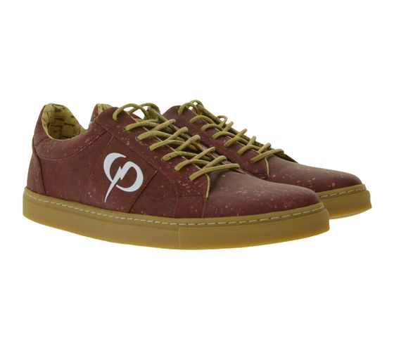 PHINOMEN Cork Unisex Sneaker Handarbeit Made in Portugal aus Kork gefertigt Freizeit-Schuhe Weinrot