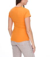 5er Sparpack WORXWEAR Damen T-Shirt modisches Rundhals-Shirt mit 180gsm Kurzarm-Shirt Orange