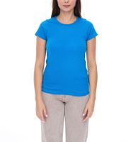 5er Sparpack WORXWEAR Damen T-Shirt modisches Rundhals-Shirt mit 180gsm Kurzarm-Shirt Blau