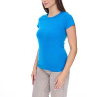 5er Sparpack WORXWEAR Damen T-Shirt modisches Rundhals-Shirt mit 180gsm Kurzarm-Shirt Blau