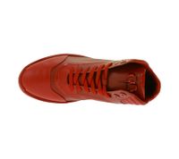 PHINOMEN Herren und Damen High Top Sneaker Handarbeit Made in Italien mit Saffiano-Optik Echtleder-Schuhe Rot PHINOMEN Herren und Damen High Top Sneaker Handarbeit Made in Italien mit Saffiano-Optik Echtleder-Schuhe Rot