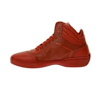 PHINOMEN Herren und Damen High Top Sneaker Handarbeit Made in Italien mit Saffiano-Optik Echtleder-Schuhe Rot PHINOMEN Herren und Damen High Top Sneaker Handarbeit Made in Italien mit Saffiano-Optik Echtleder-Schuhe Rot