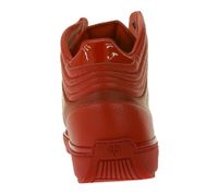 PHINOMEN Herren und Damen High Top Sneaker Handarbeit Made in Italien mit Saffiano-Optik Echtleder-Schuhe Rot PHINOMEN Herren und Damen High Top Sneaker Handarbeit Made in Italien mit Saffiano-Optik Echtleder-Schuhe Rot