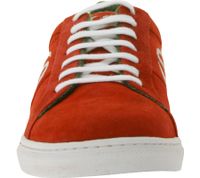 PHINOMEN X-Mas Special Edition Men's and Women's Sneakers Made in Portugal with Suede Look, Genuine Leather Shoes, Red