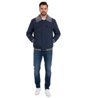 Veste mi-saison homme avec détails côtelés, veste simple au quotidien, lot de 2, 904745, bleu/gris